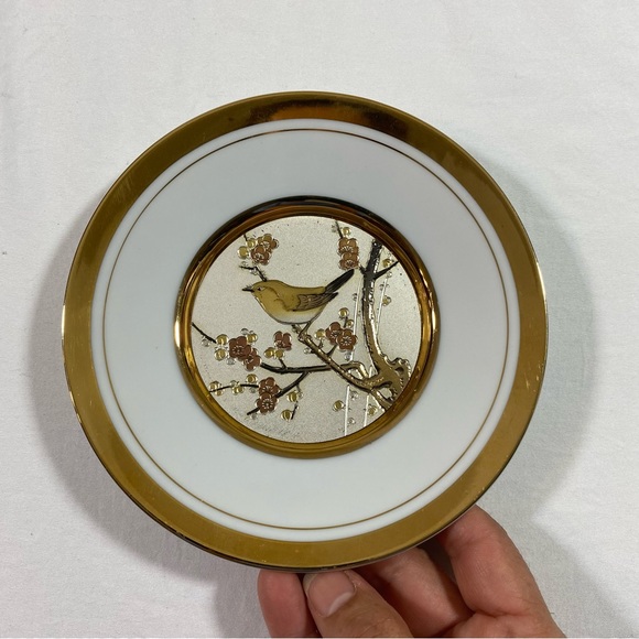 The Art of Chokin Plate 24K gold Trim plate - Picture 3 of 3